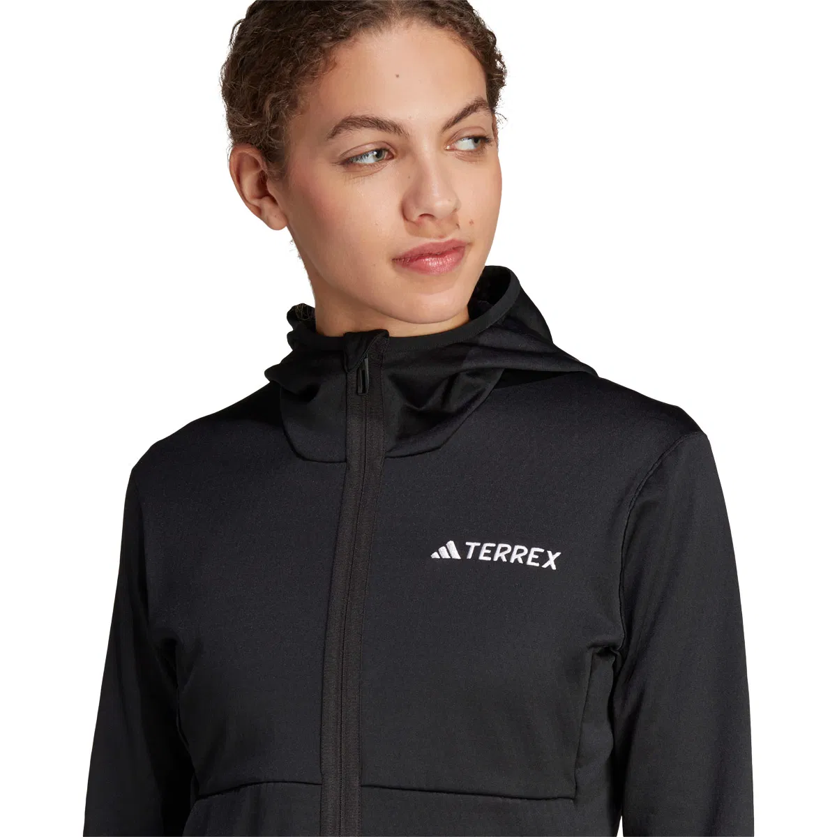 adidas Terrex Xperior Light Fleece Hættetrøje Dame BLACK/WHITE/BLACK