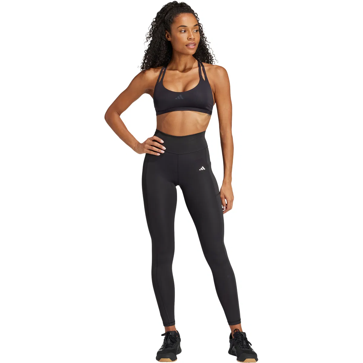 adidas Aerim Light Support Sports BH Dame BLACK/WHITE/BLACK