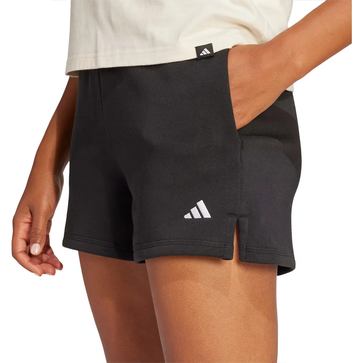 adidas Small Logo Feel Cosy Shorts Dame BLACK/WHITE/BLACK