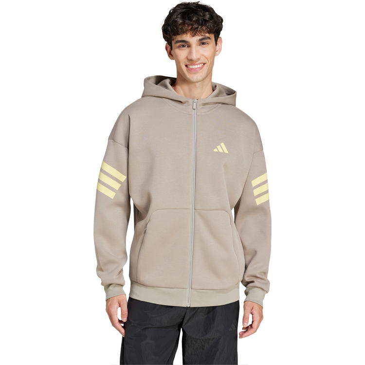 adidas Future Icons 3S Full Zip Hettegenser Herre PUTBEI/PUTGRE/PUTGRE