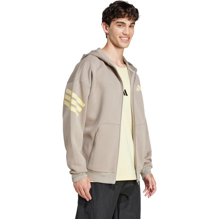 adidas Future Icons 3S Full Zip Hettegenser Herre PUTBEI/PUTGRE/PUTGRE