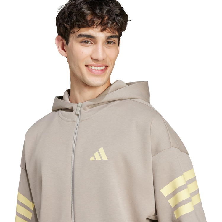 adidas Future Icons 3S Full Zip Hettegenser Herre PUTBEI/PUTGRE/PUTGRE