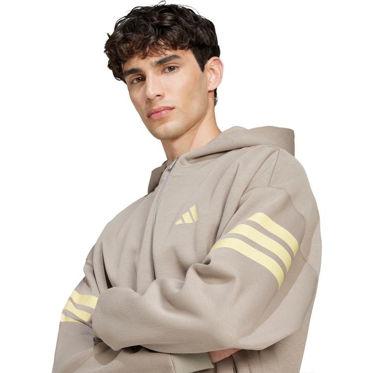 adidas Future Icons 3S Full Zip Hettegenser Herre PUTBEI/PUTGRE/PUTGRE
