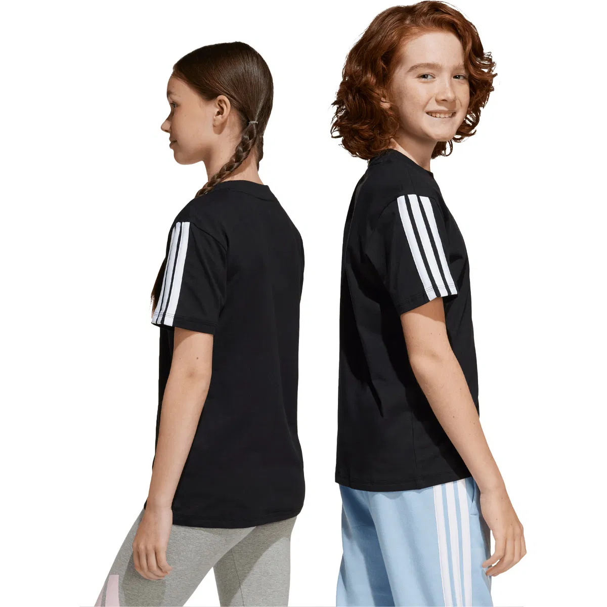 adidas 3-Stripes T-skjorte Barn BLACK/WHITE
