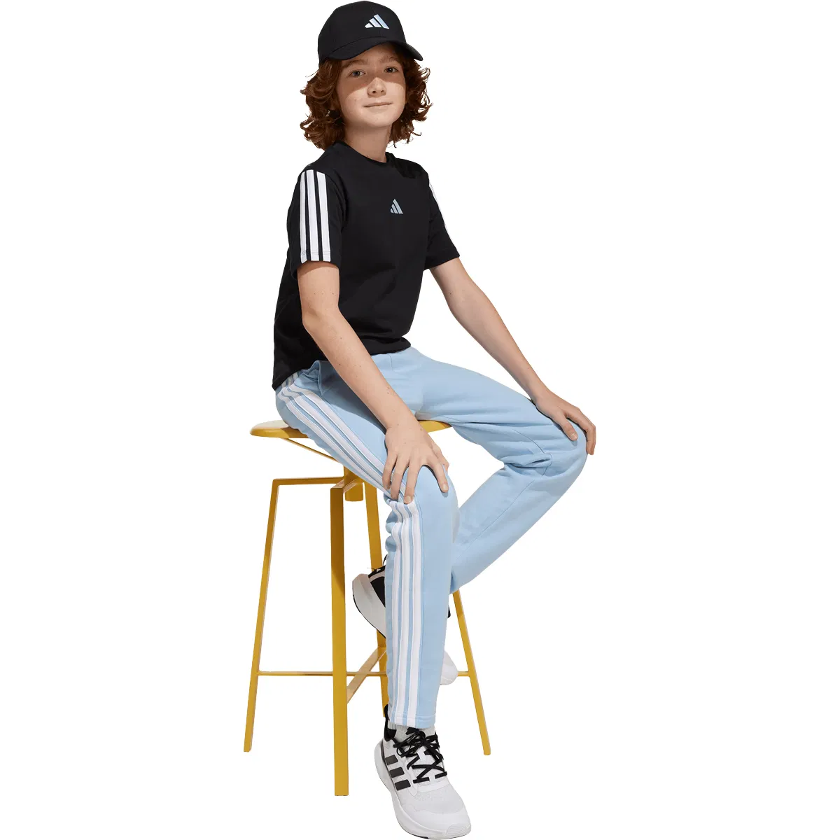 adidas 3-Stripes T-skjorte Barn BLACK/WHITE