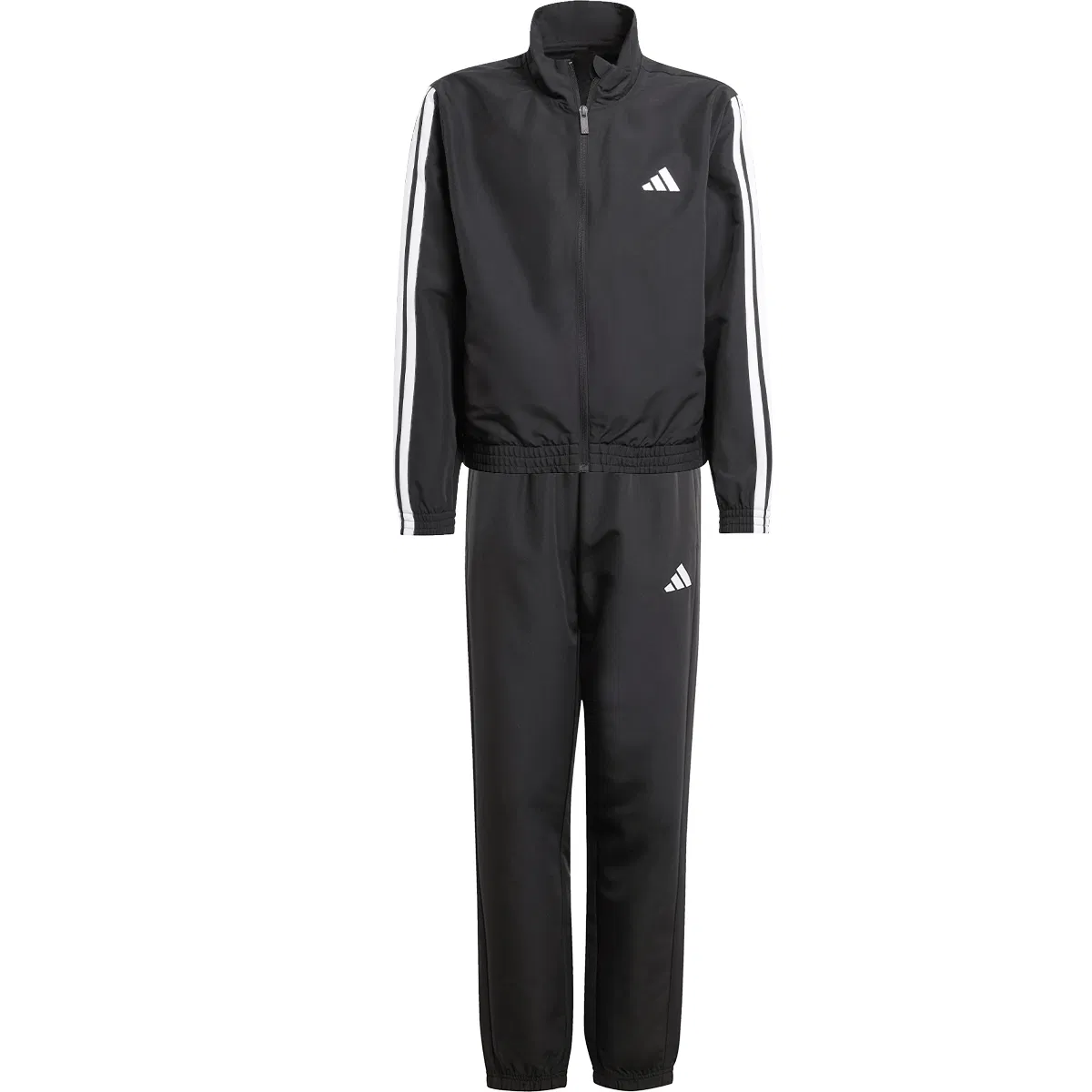 adidas 3-Stripes Woven Tracksuit Børn BLACK/WHITE