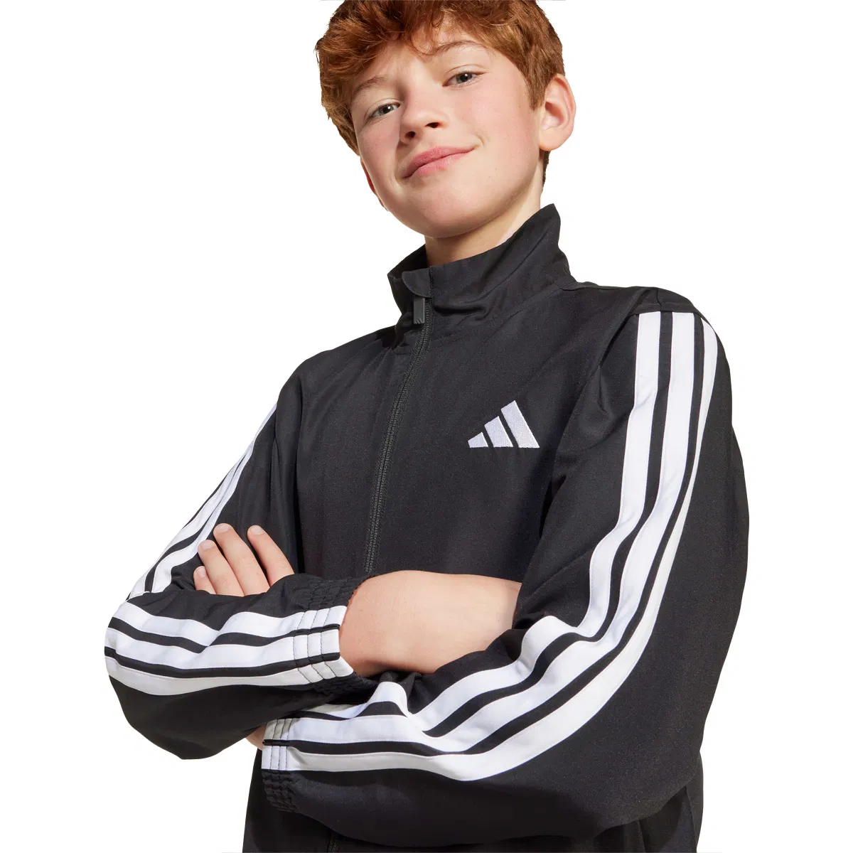 adidas 3-Stripes Woven Tracksuit Børn BLACK/WHITE