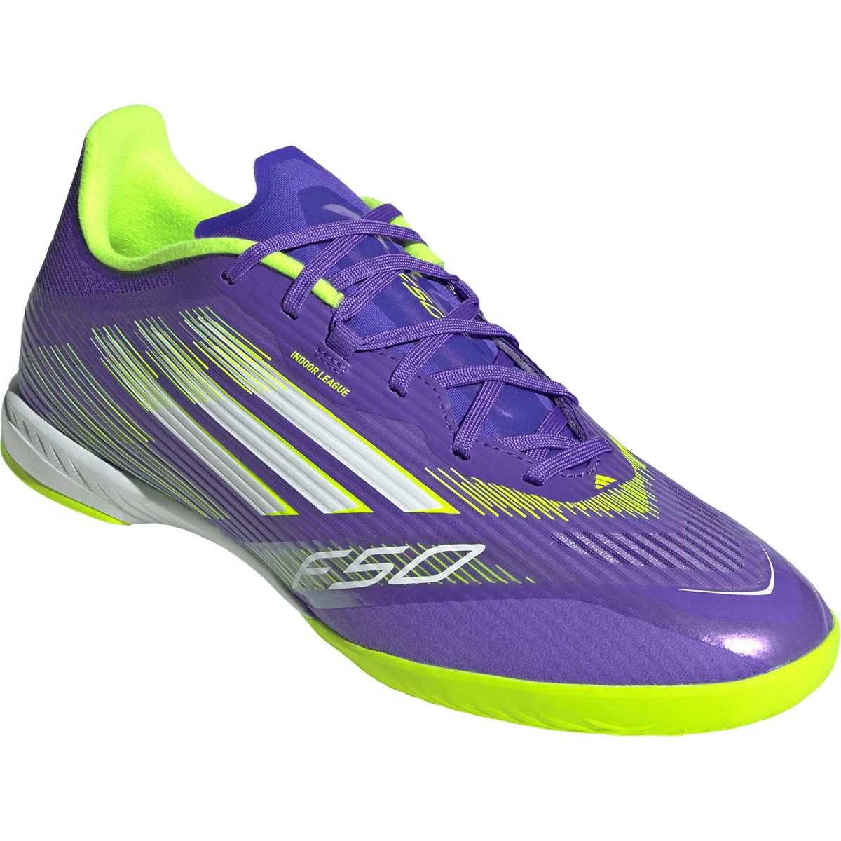 adidas F50 League IN Fodboldsko Purple/Lime