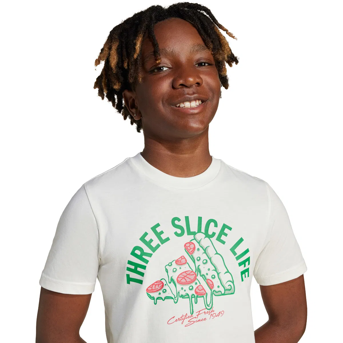 adidas L Pizza T-skjorte Barn OWHITE