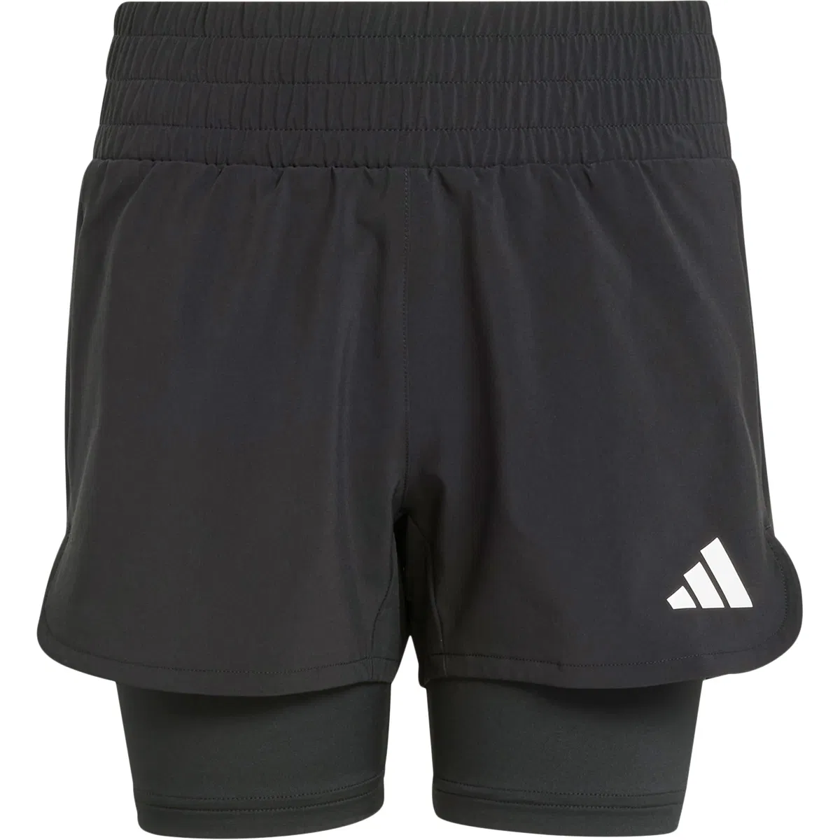 adidas Pacer 2in1 Løpeshorts Barn BLACK/WHITE