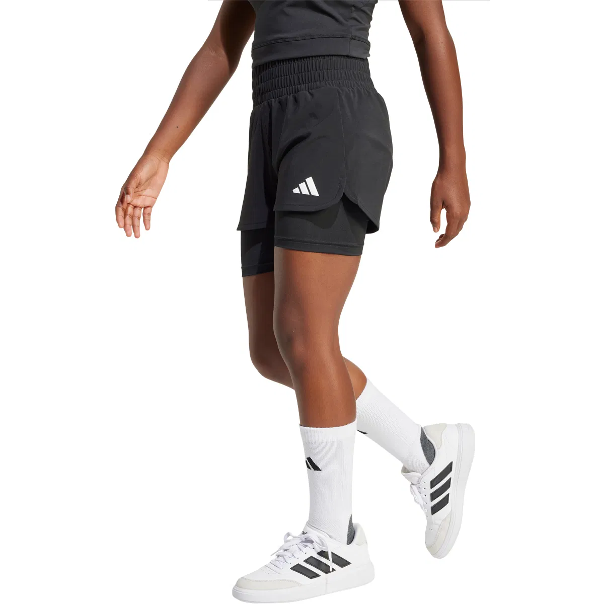 adidas Pacer 2in1 Løpeshorts Barn BLACK/WHITE