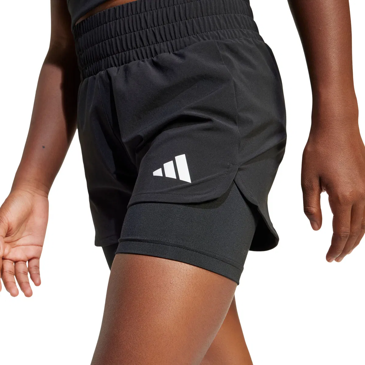 adidas Pacer 2in1 Løpeshorts Barn BLACK/WHITE