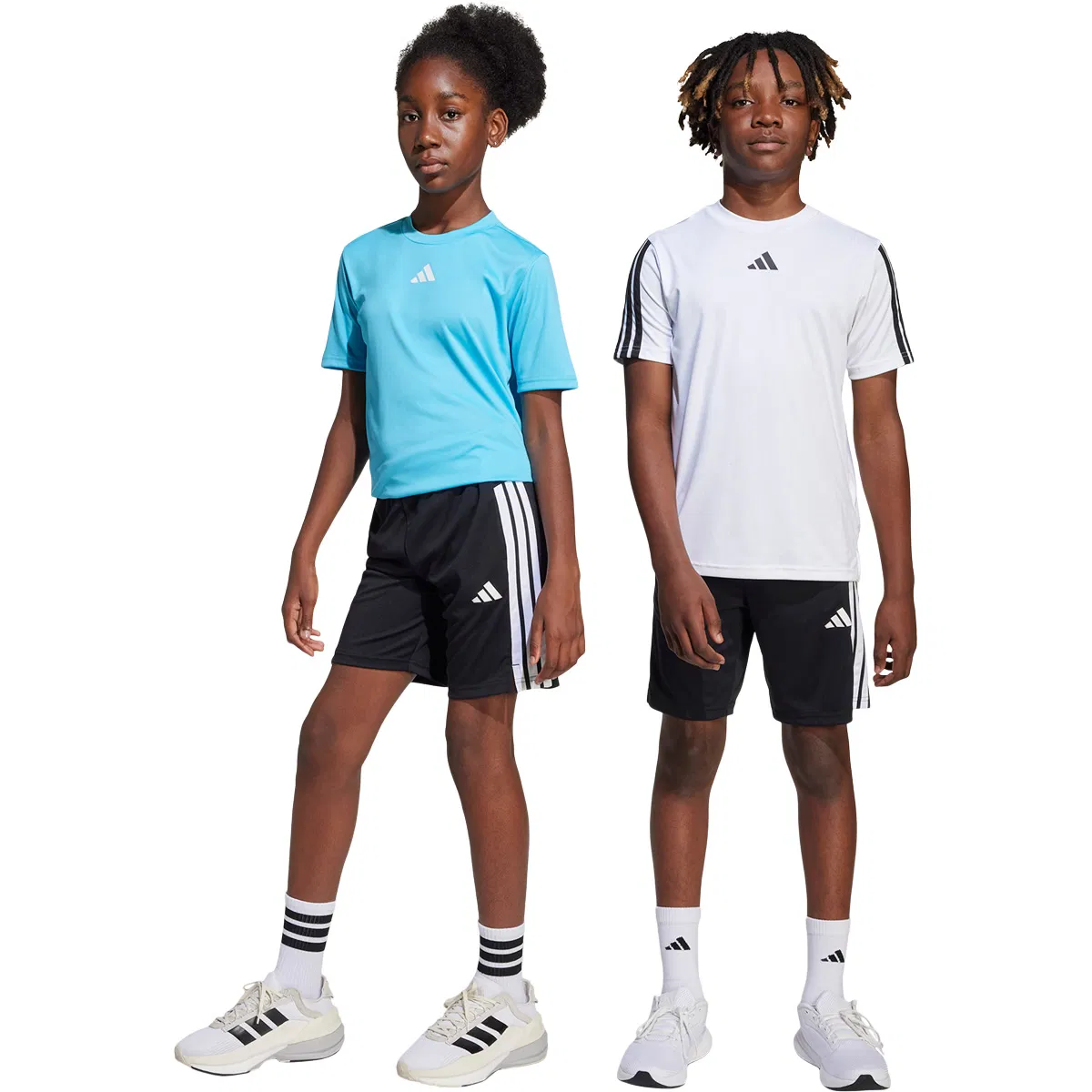adidas Train Essentials 3-Stripes Treningsshorts Barn BLACK/WHITE