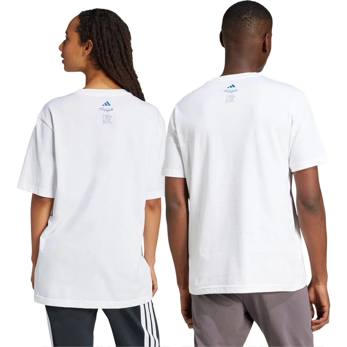 adidas Lounge Drink Graphic T-shirt  WHITE/PNKFUS/BLILIL/M
