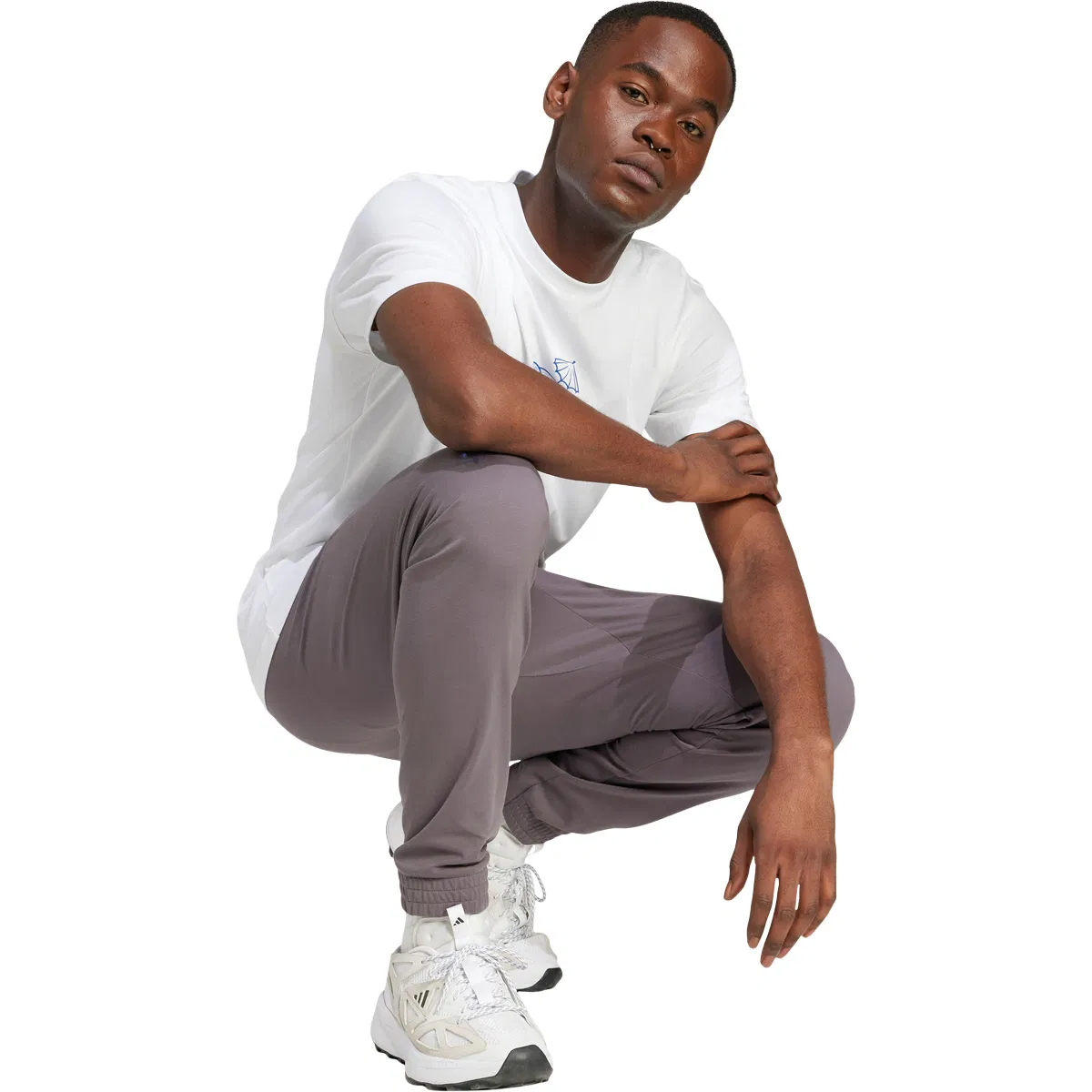 adidas Lounge Drink Graphic T-shirt  WHITE/PNKFUS/BLILIL/M