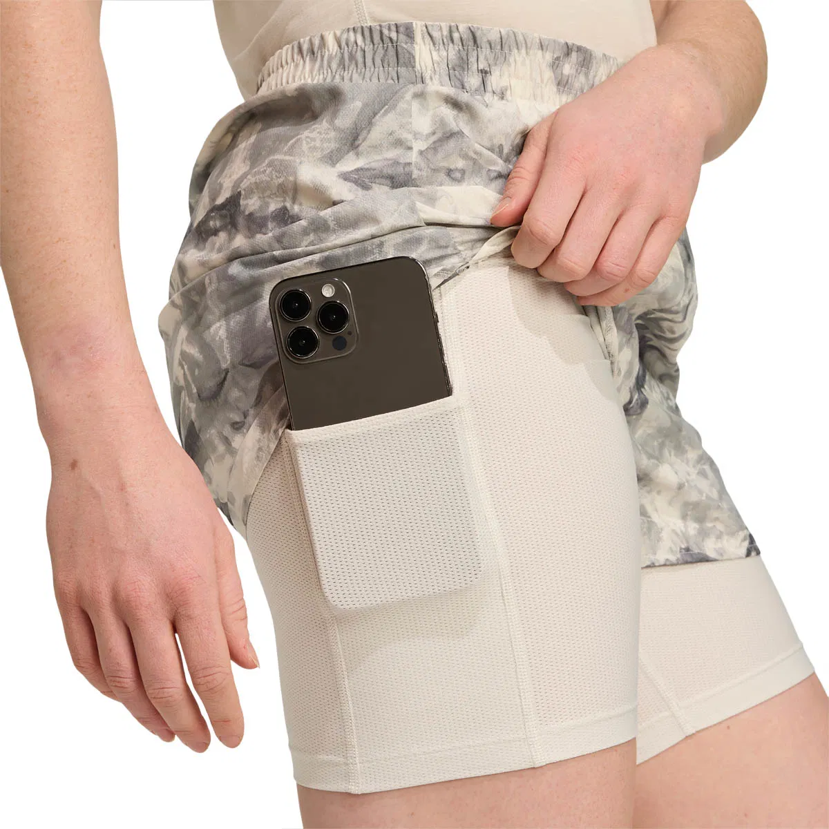 adidas Own The Run SD 2in1 Løbeshorts Dame Beige