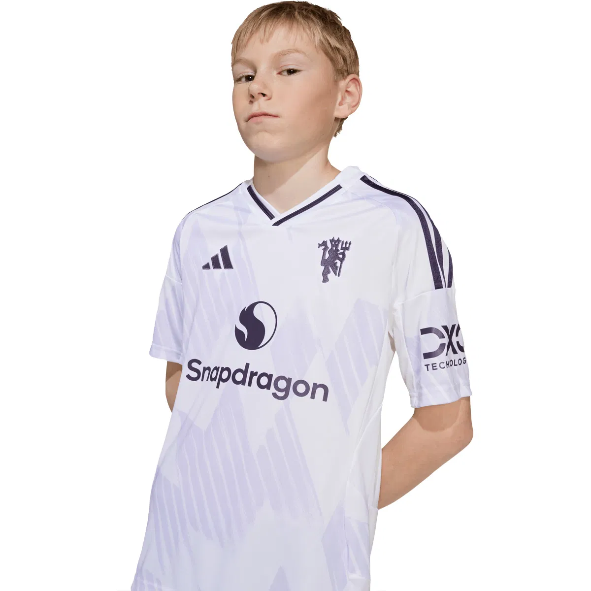 Manchester United FC utebanetrøye 25/26 Barn White