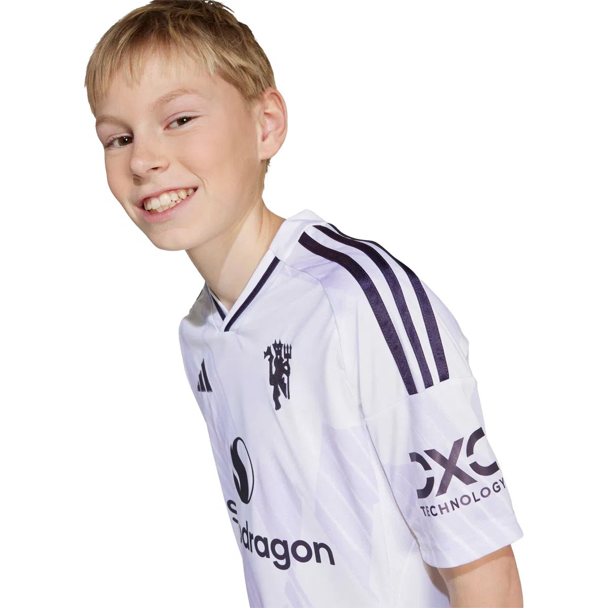 Manchester United FC utebanetrøye 25/26 Barn White