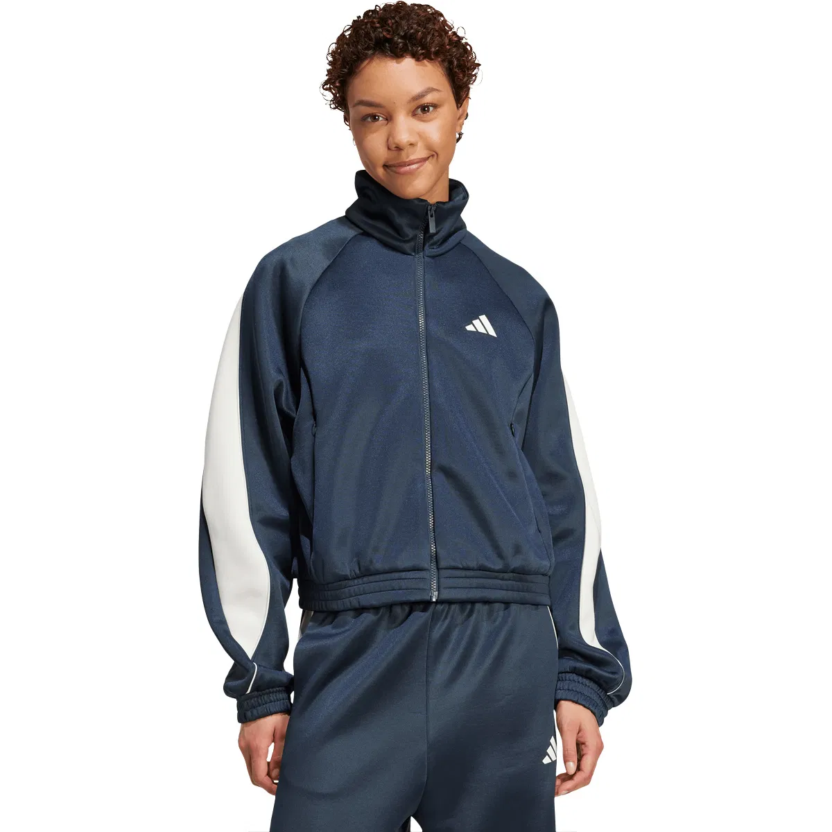 Stadionsportrennjakke Dame Navy
