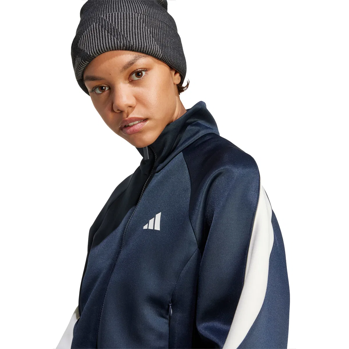Stadionsportrennjakke Dame Navy