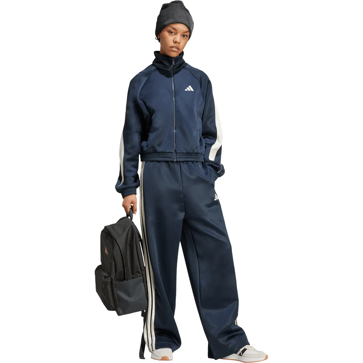 Stadionsportrennjakke Dame Navy