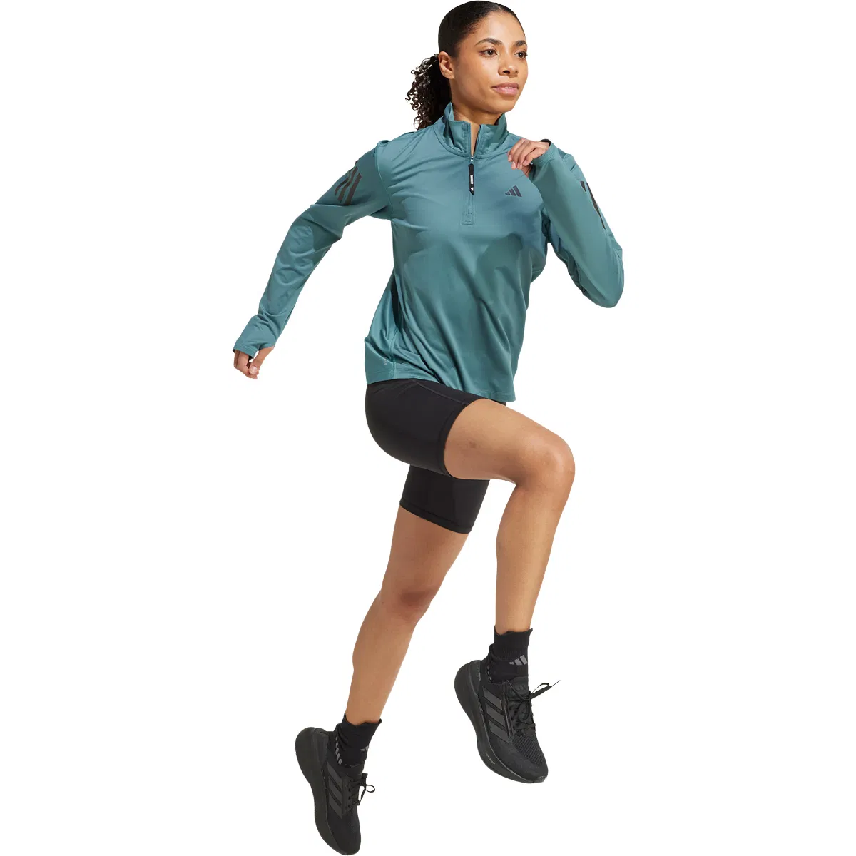 adidas Own The Run B Half Zip Løbetrøje Dame Blue