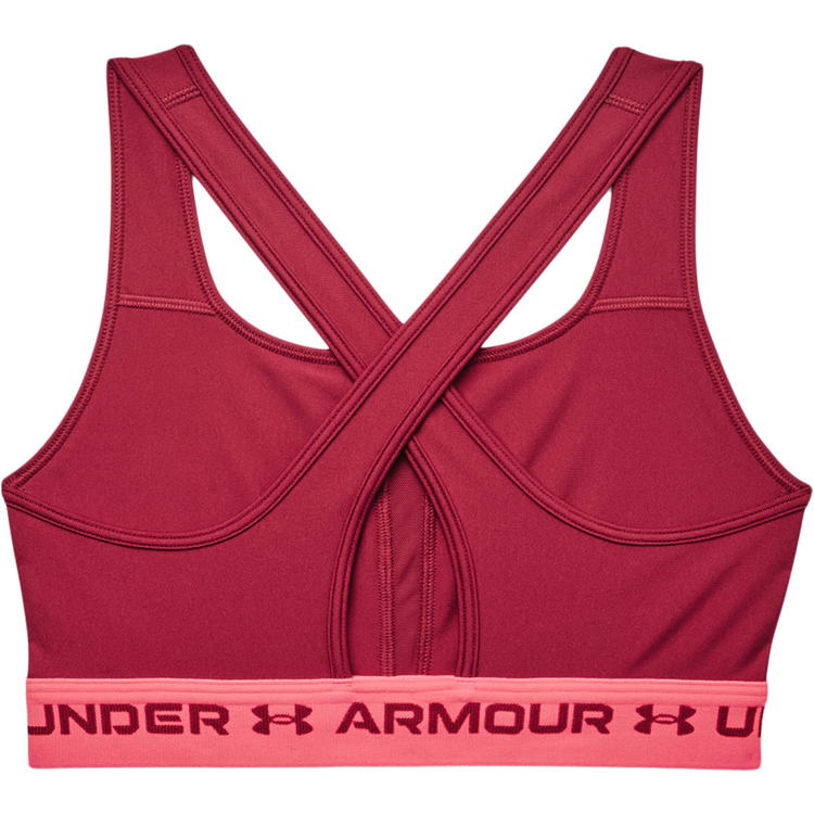 Under Armour Crossback Medium Support Sports BH Dame Particle Pink