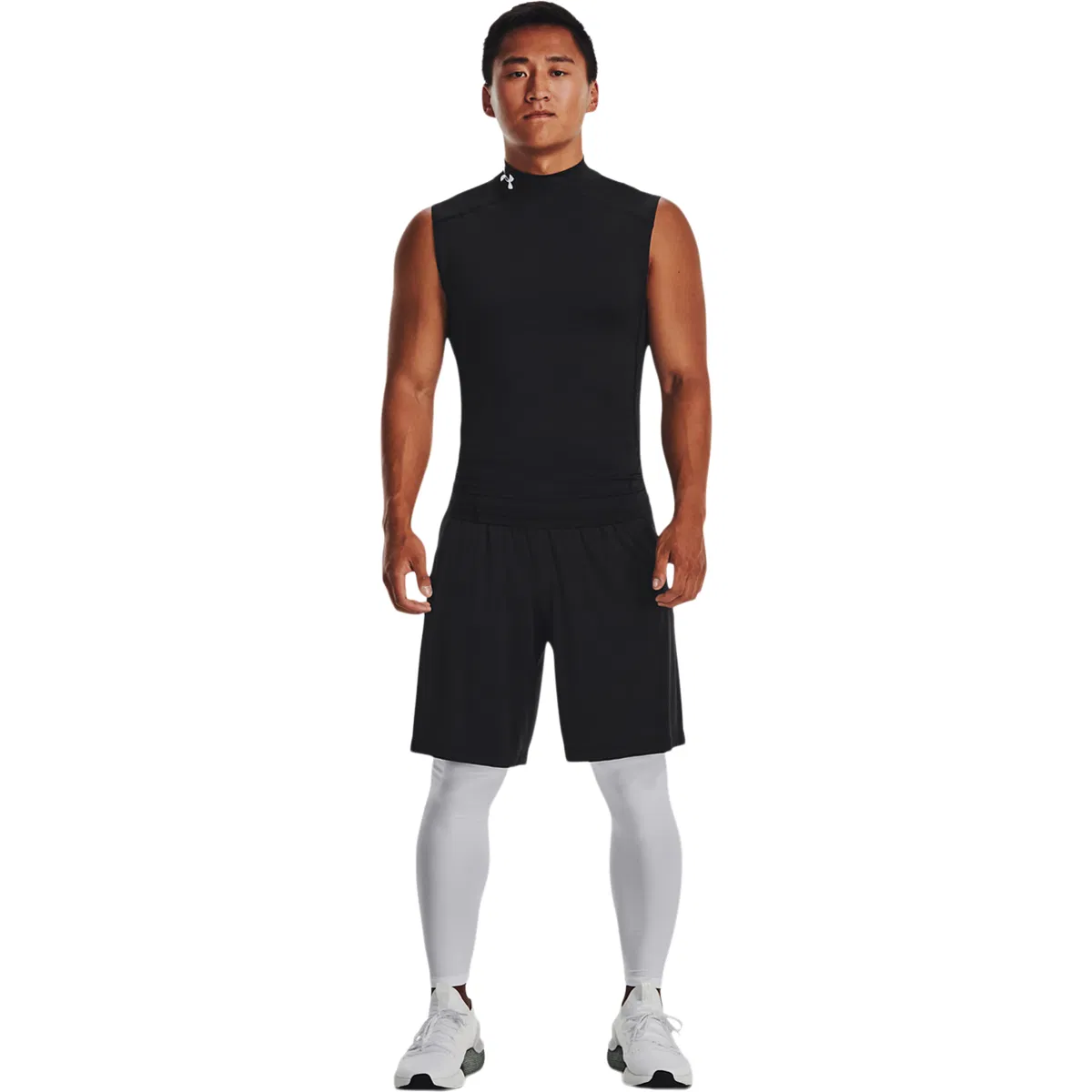 Under Armour HeatGear Armour Mock Kompresjonstop Løpetrøye til Herre Black