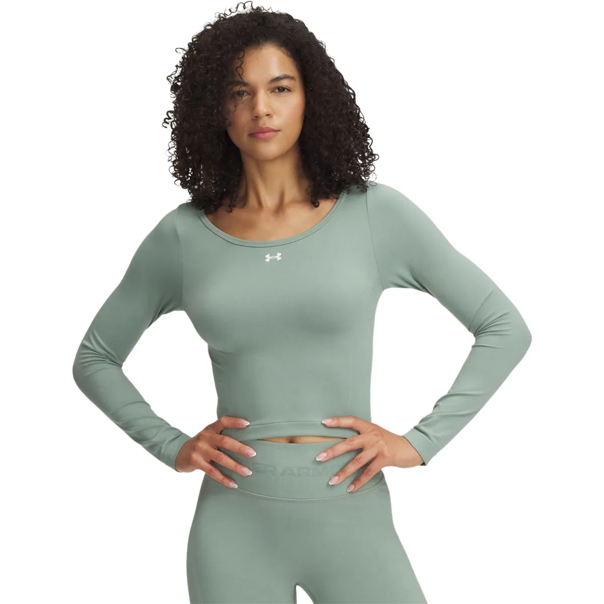 Under Armour Train Seamless Langermet Trenings T-skjorte Dame Silica Green