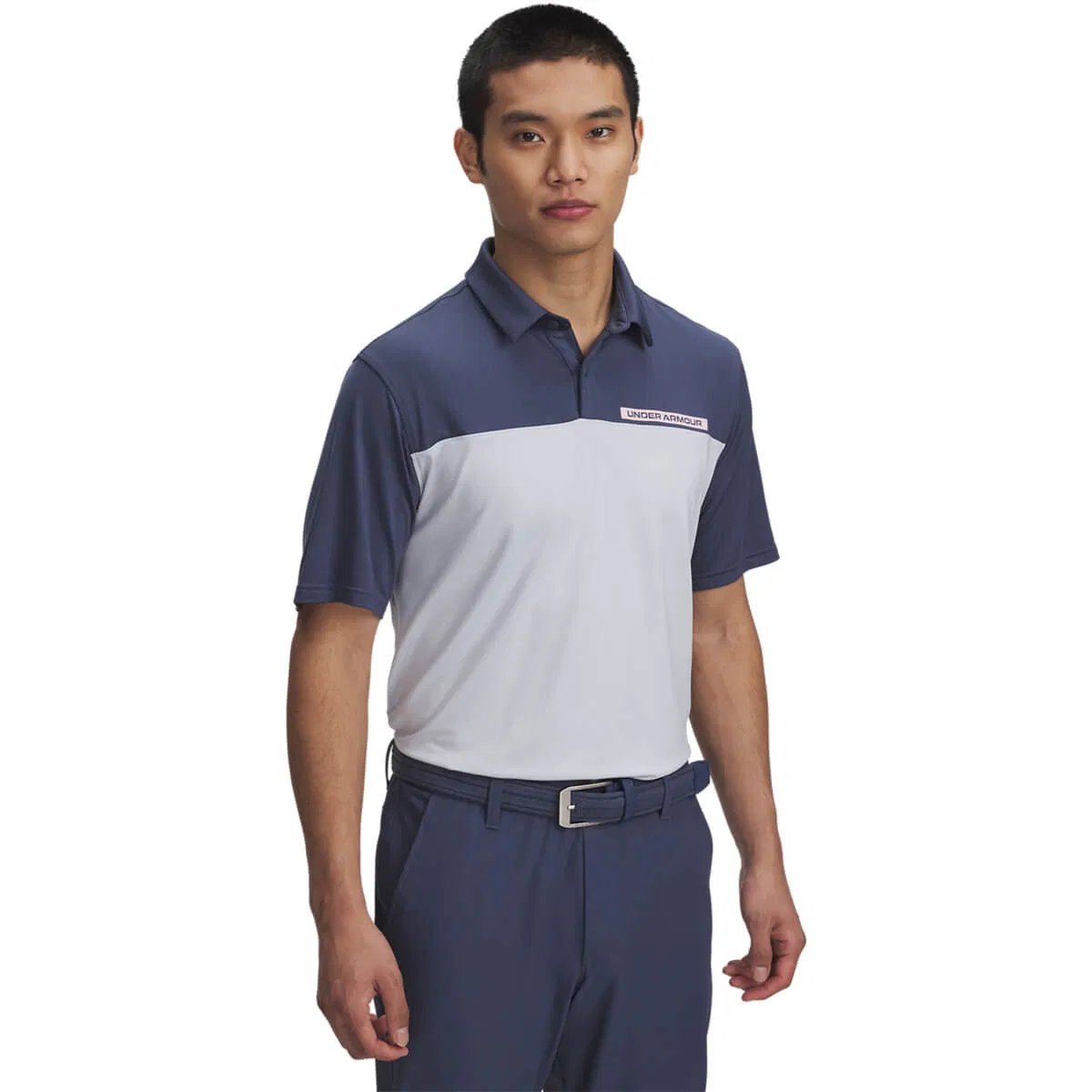 Under Armour T2G Color Block Golf Polo T-shirt Herre Downpour Gray