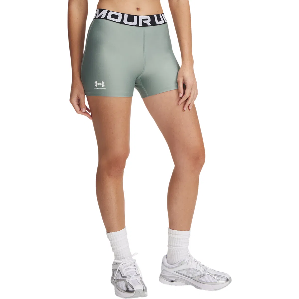 Under Armour HeatGear Authentics Korte Træningstights Dame Silica Green