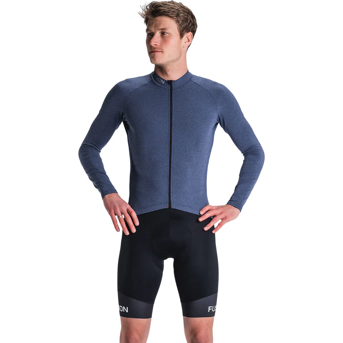 FUSION C3 Light Langærmet Cykeltrøje Unisex Night Blue