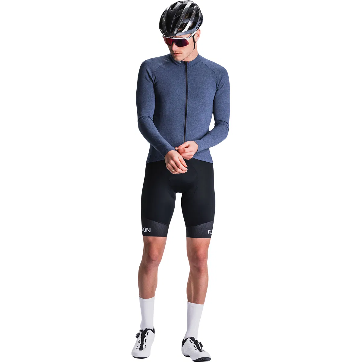 FUSION C3 Light Langærmet Cykeltrøje Unisex Night Blue