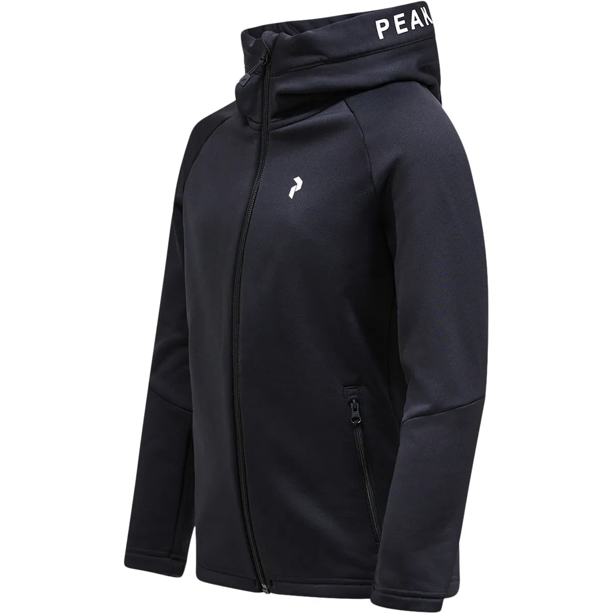 Peak Performance Rider Full Zip Hettegenser Barn BLACK