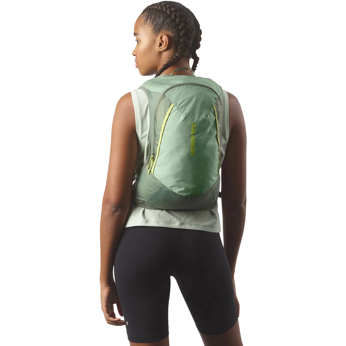 Salomon Cross 12L Løberygsæk GREEN MILIEU / AGAVE GREEN / S