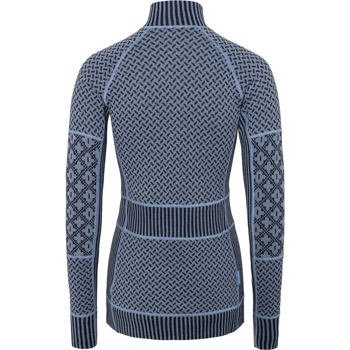 Kari Traa Smekker Half Zip Merino Uld Skiundertrøje Dame Blue