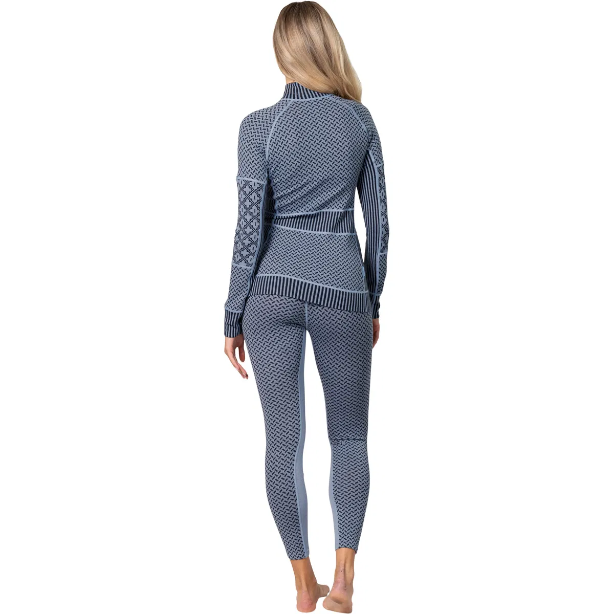 Kari Traa Smekker Half Zip Merino Uld Skiundertrøje Dame Blue