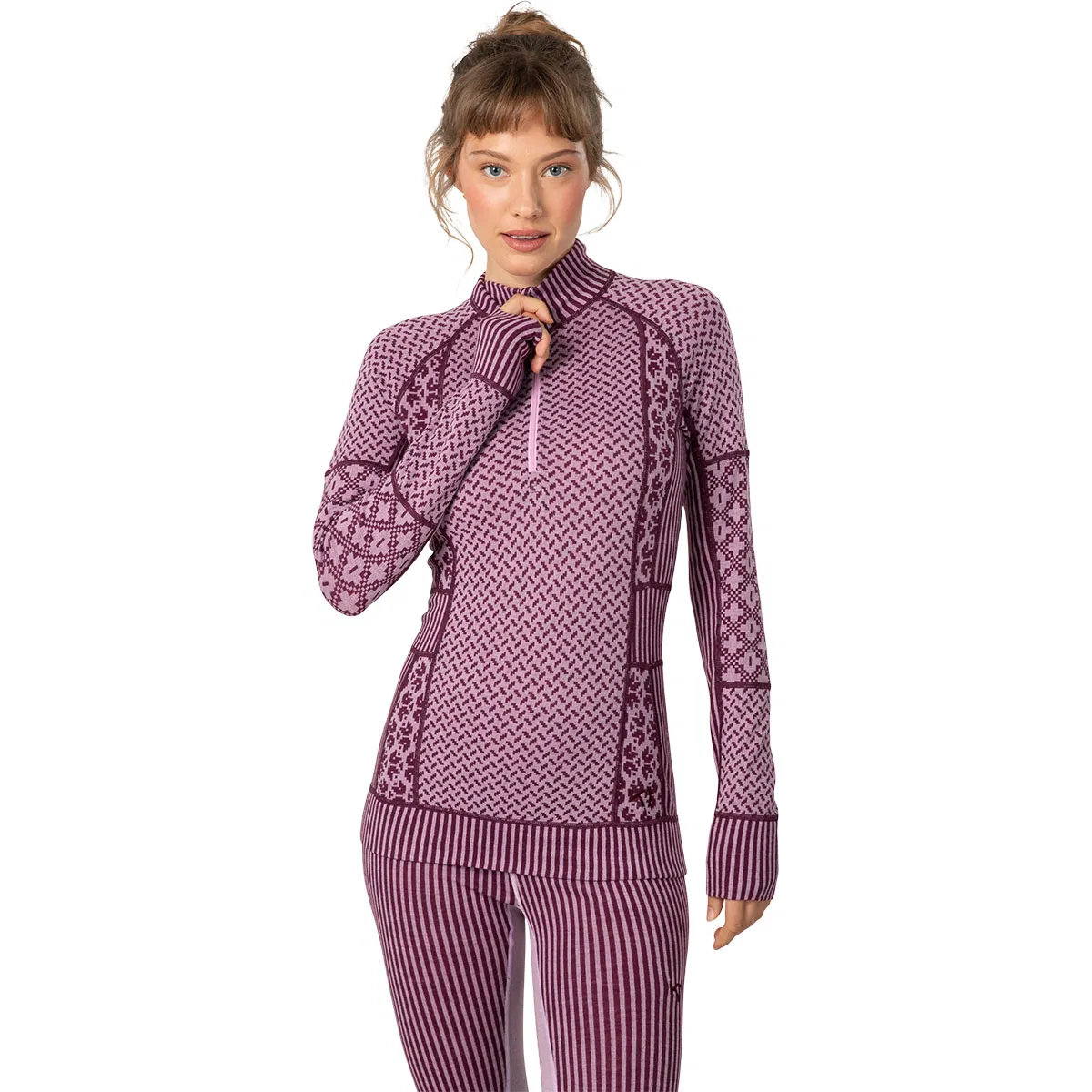 Kari Traa Smekker Half Zip Merino Uld Skiundertrøje Dame Lily