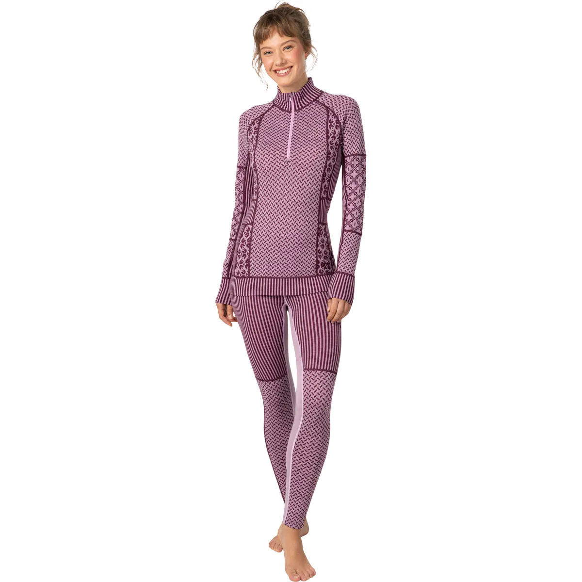 Kari Traa Smekker Half Zip Merino Uld Skiundertrøje Dame Lily
