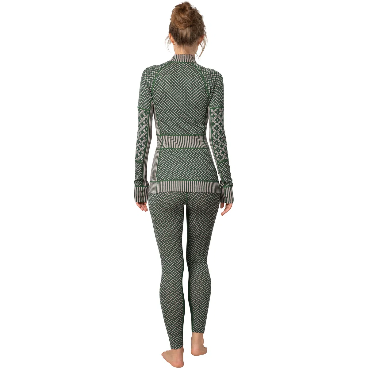Kari Traa Smekker Half Zip Merino Uld Skiundertrøje Dame Thyme
