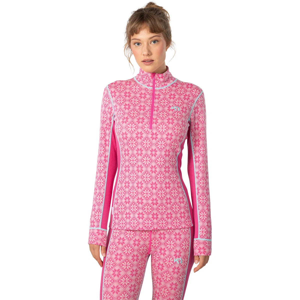 Kari Traa Rose Merinould Half Zip Skiundertrøje Dame Spink