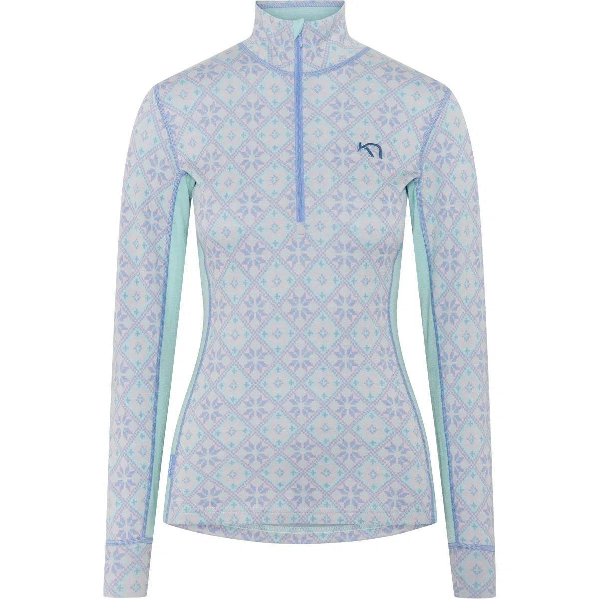 Kari Traa Rose Merinould Half Zip Skiundertrøje Dame Wave