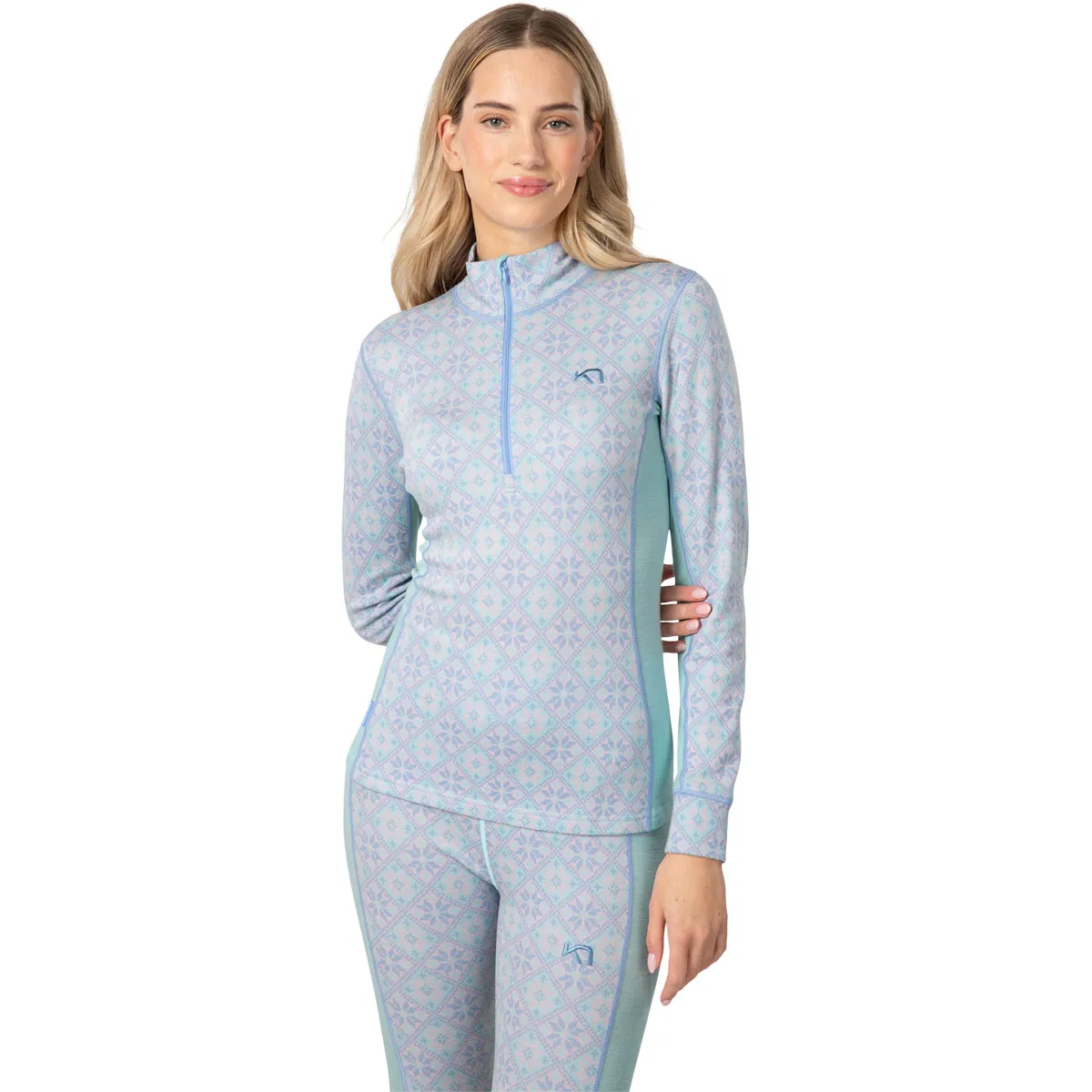 Kari Traa Rose Merinould Half Zip Skiundertrøje Dame Wave