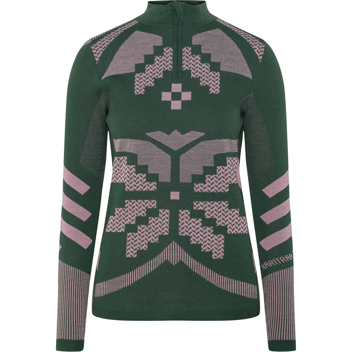 Kari Traa Faith Half Zip Merinould Skiundertrøje Dame Thyme