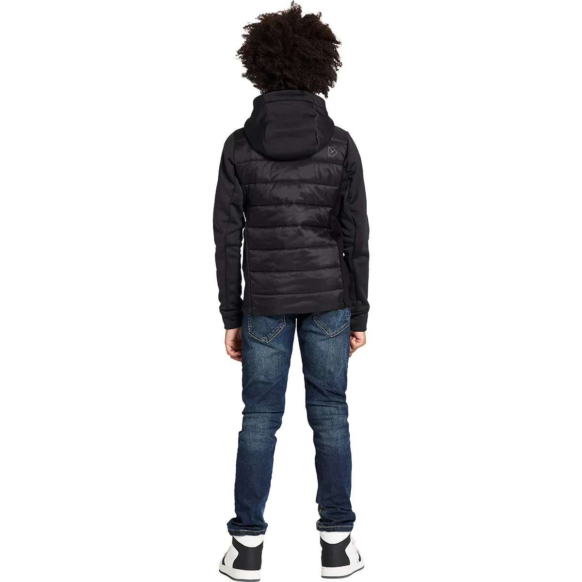 Didriksons Kapris Full Zip 2 Hybrid Jakke Barn BLACK
