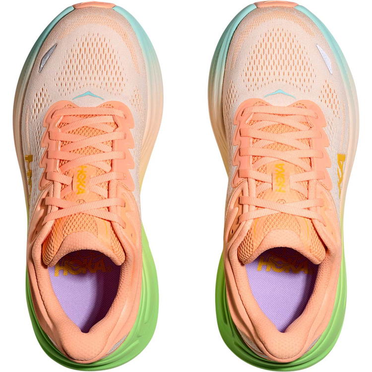 HOKA Bondi 9 Løbesko Dame FROST / PALE TANGERINE