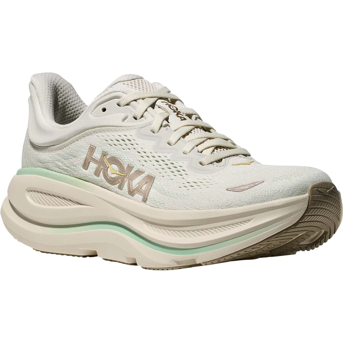 HOKA Bondi 9 Løbesko Dame Beige