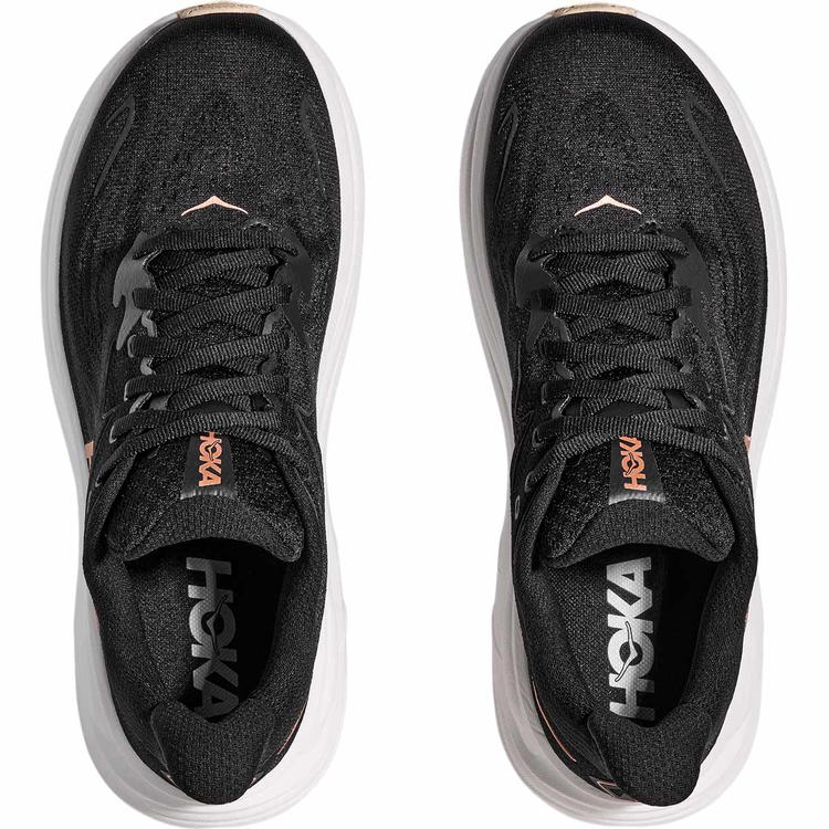HOKA Clifton 10 Løbesko Dame BLACK / ROSE GOLD