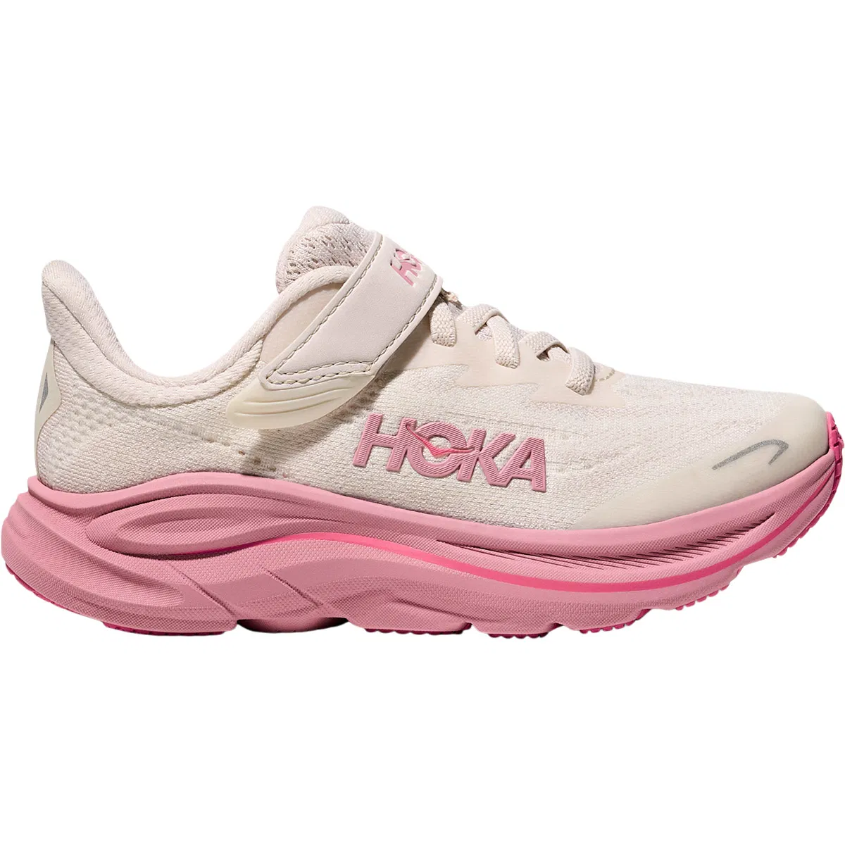 HOKA Clifton 10 Velcro Løbesko Børn Rose