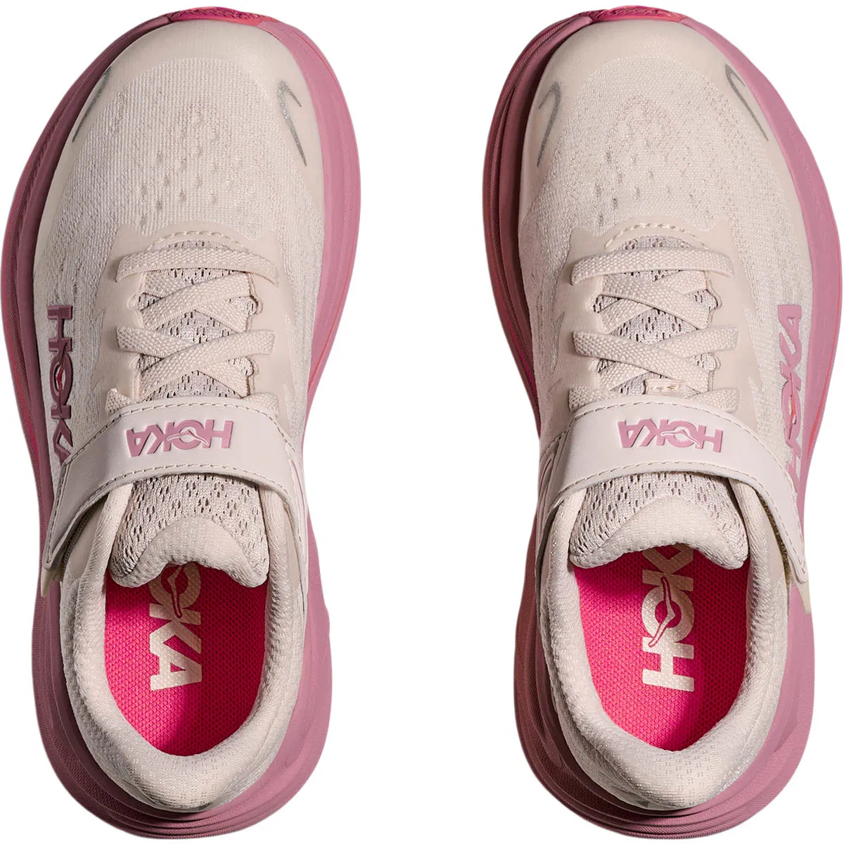 HOKA Clifton 10 Velcro Løbesko Børn Rose